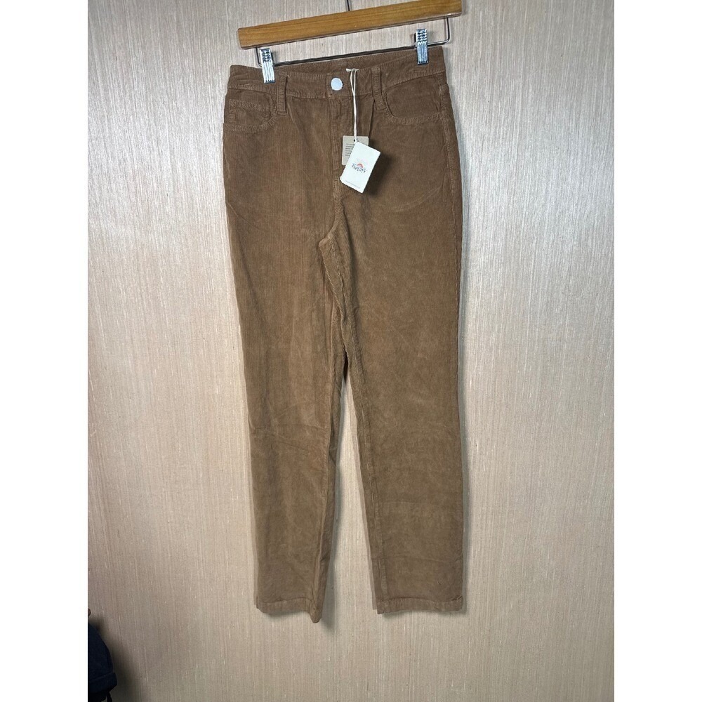 Faherty Stretch Cord Julianne Pant Womens‎ Size 27 Corduroy Brown Straight Leg